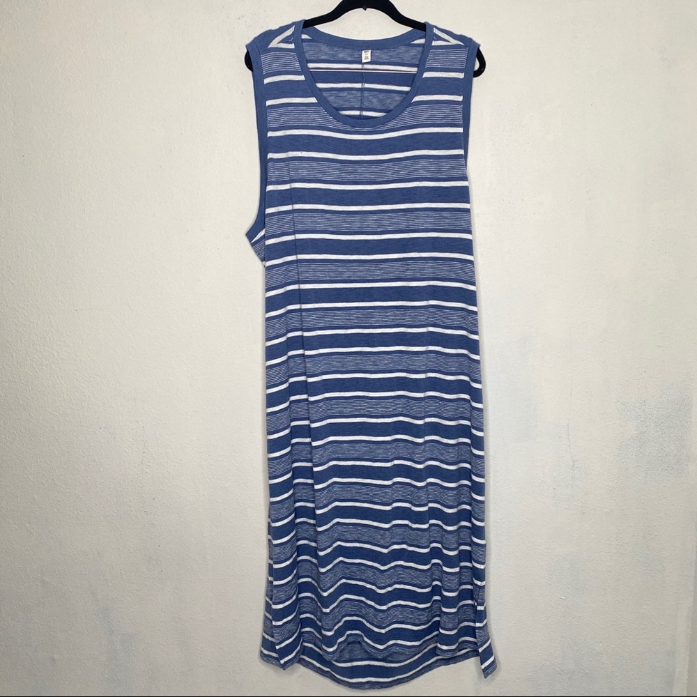 BP stripe tank midi dress
